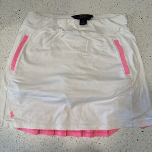 Polo by Ralph Lauren Women's Cream and Pink Skater Skirt
